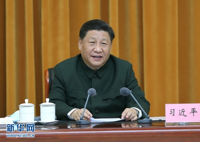 3月24日，中共中央總書記、國(guó)家主席、中央軍委主席習(xí)近平到武警第二機(jī)動(dòng)總隊(duì)視察。這是習(xí)近平發(fā)表重要講話。　新華社記者 李剛 攝